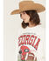 Image #2 - Gameday Women's UGA Bulldogs Helmet Embroidered Graphic Crewneck, White, hi-res