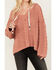 Image #2 - POL Women's Cable Knit Sweater Hoodie, , hi-res