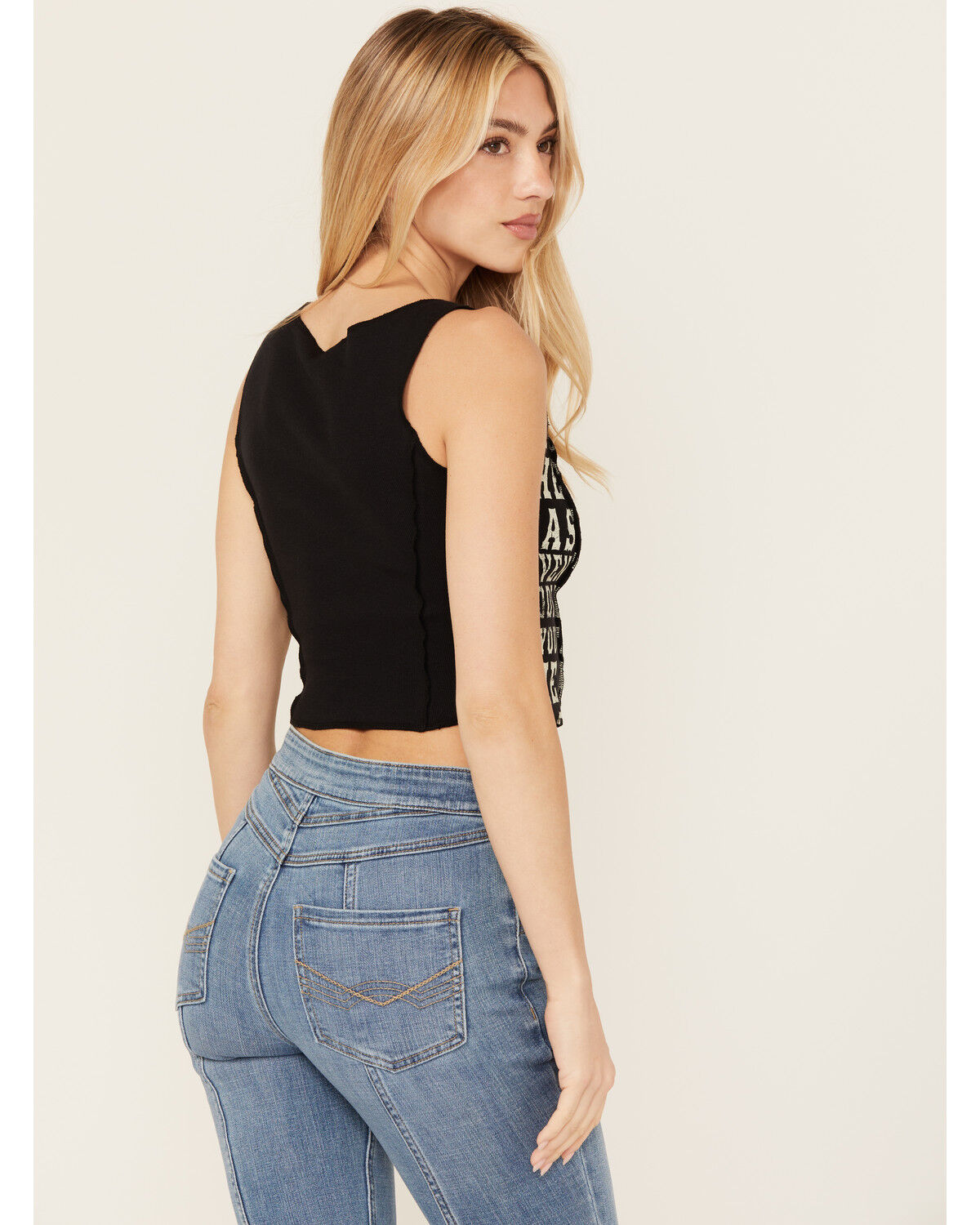 Image #5 - Idyllwind Women's Rhett The West Was Wild Graphic Rib Knit Tank, Black, hi-res