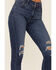 Image #2 - Levi's Women's 721 Carbon Waters Dark Wash High Rise Skinny Jeans , Blue, hi-res