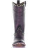 Corral Women's Distressed Zipper & Studs Western Boots - Round Toe, Wine, hi-res