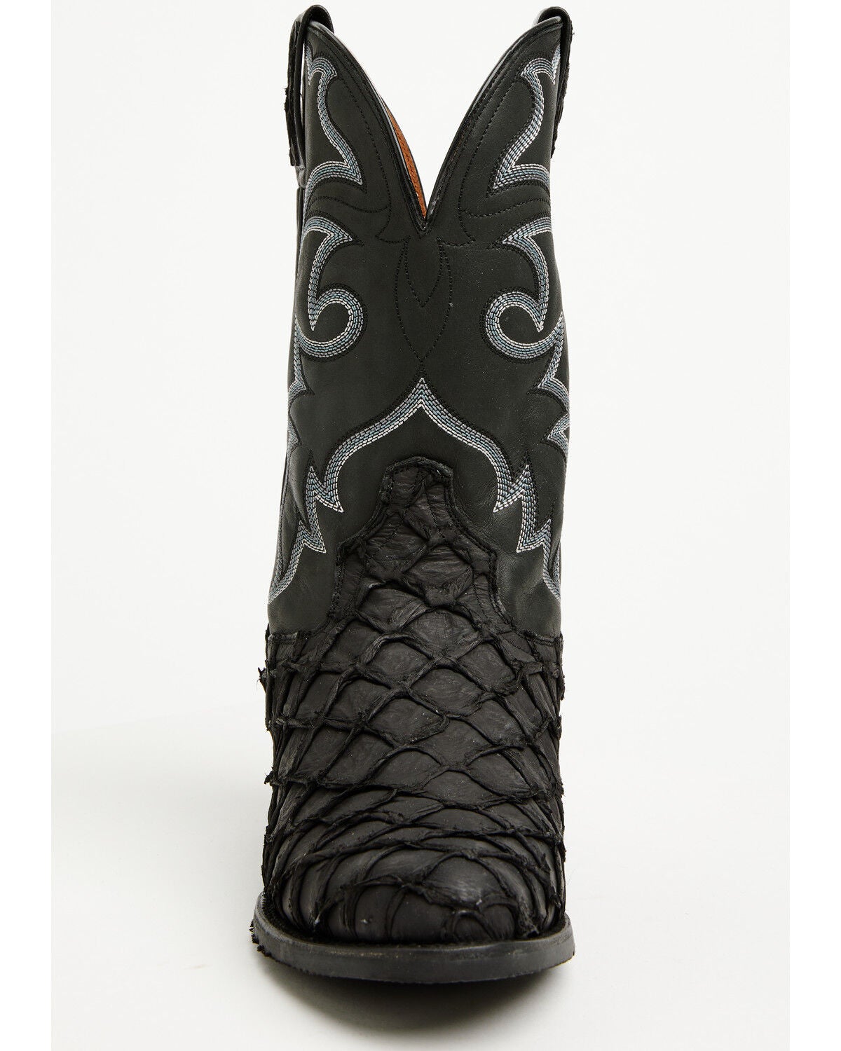 Image #4 - Dan Post Men's Exotic Pirarucu Western Boots - Round Toe, Black, hi-res