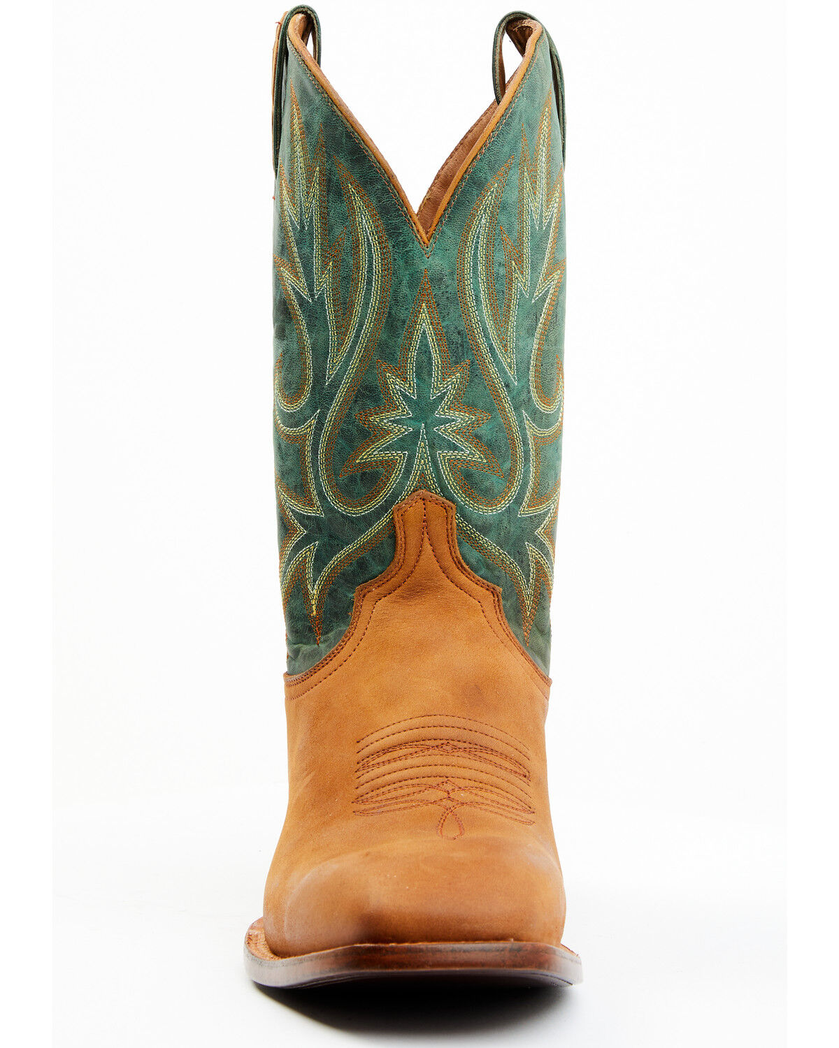 Image #4 - Lucchese Men's Gordon Western Boot - Broad Square Toe, Caramel, hi-res
