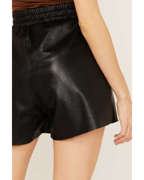 Image #3 - Mauritius Leather Women's Dija Leather Shorts, Black, hi-res