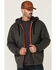 Image #1 - Hawx Men's Charcoal Sherpa-Lined Zip-Front Hooded Work Jacket, Charcoal, hi-res