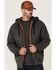 Image #1 - Hawx Men's Charcoal Sherpa-Lined Zip-Front Hooded Work Jacket , Charcoal, hi-res