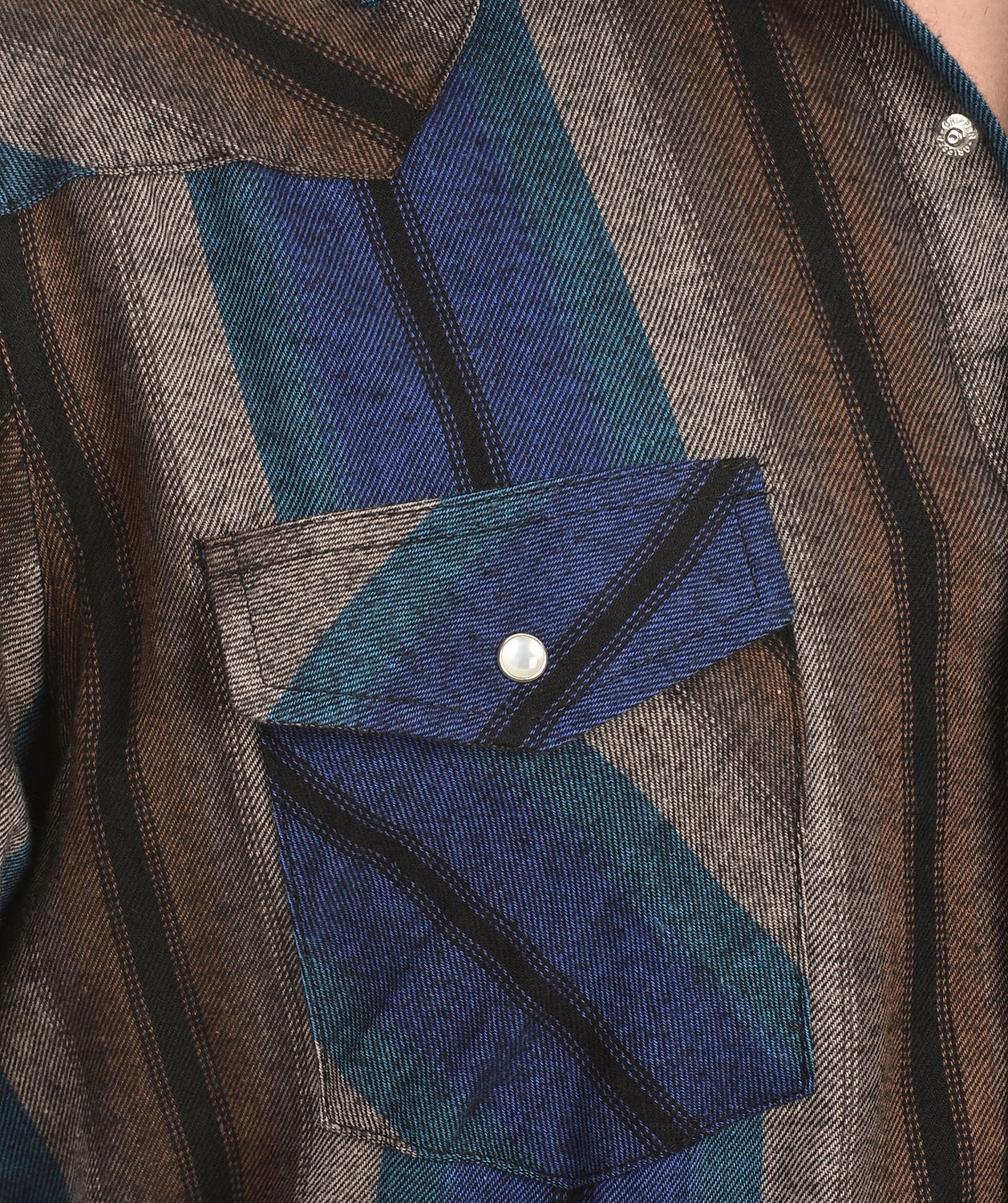 Image #2 - Wrangler Assorted Striped 4.5 oz. Flannel Long Sleeve Shirts, Stripe, hi-res