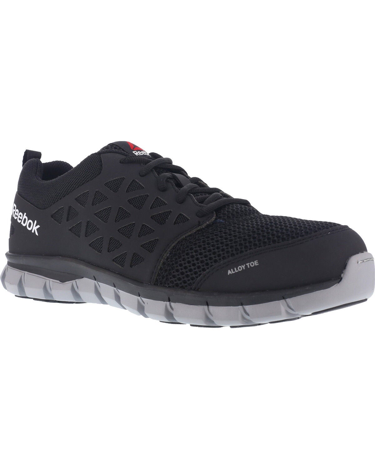 Reebok Men's Mesh Athletic Oxfords - Alloy Toe, Black, hi-res