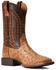 Image #1 - Ariat Men's Ostrich Quill Quantum Primo Exotic Western Boot - Broad Square Toe , Brown, hi-res