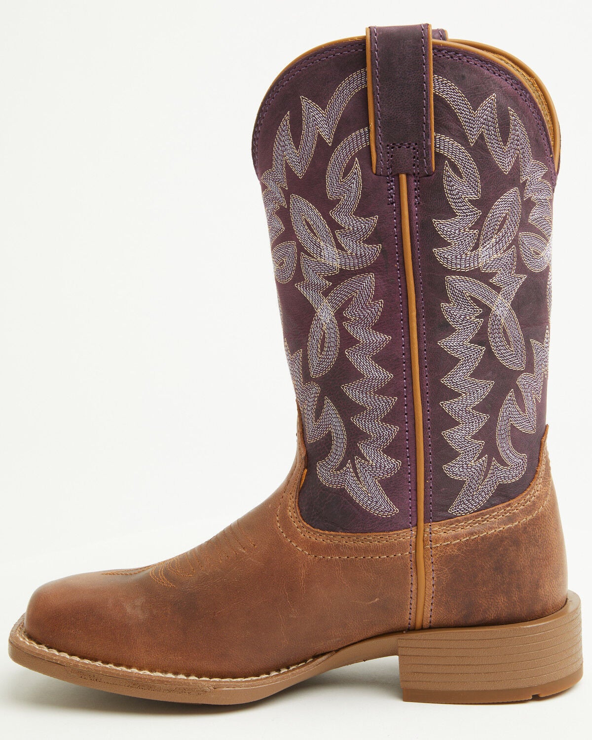 Image #3 - Justin Women's Ashtyn Performance Western Boots - Broad Square Toe, Tan, hi-res