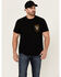 Image #1 - Brixton Men's Boot Barn Exclusive Durango Short Sleeve Graphic T-Shirt, Black, hi-res