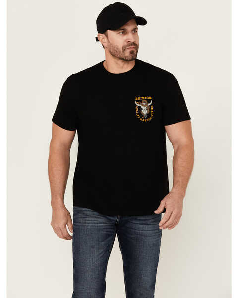 Brixton Men's Boot Barn Exclusive Durango Short Sleeve Graphic T-Shirt , Black, hi-res