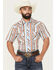 Image #1 - Rock & Roll Denim Men's Southwestern Striped Print Short Sleeve Snap Stretch Western Shirt, Multi, hi-res