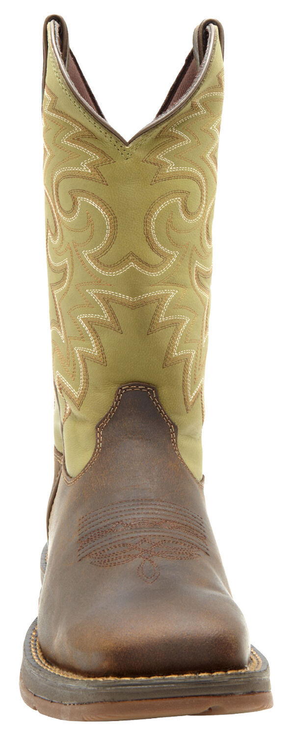 Image #11 - Durango Men's Rebel Western Performance Boots - Broad Square Toe, Coffee, hi-res