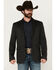 Image #1 - Rock & Roll Denim Men's Striped Paisley Print Sportcoat, Charcoal, hi-res