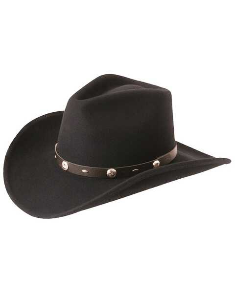 Image #1 - Silverado Rattler Crushable Felt Western Fashion Hat, Black, hi-res