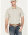 Image #1 - Gibson Trading Co. Men's Treasure Map Short Sleeve Western Pearl Snap Shirt, Tan, hi-res
