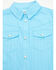 Image #2 - Shyanne Toddler Girls' Shadow Dobby Print Short Sleeve Snap Western Shirt, Light Blue, hi-res