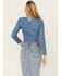 Image #4 - Levi's Women's Ophelia Corset Blouse , Dark Wash, hi-res