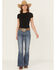Image #3 - Rock & Roll Denim Women's Medium Wash Trouser Stretch Denim Jeans, Medium Wash, hi-res