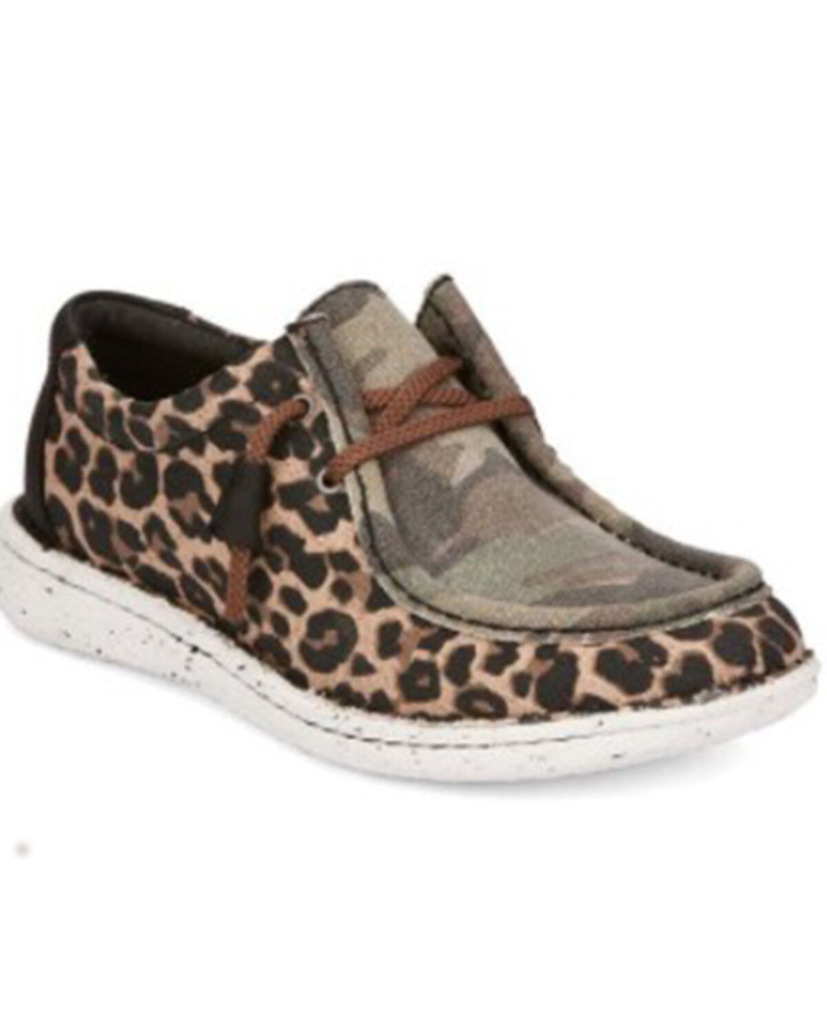 Image #1 - Justin Women's Hazer Leopard Camo Print Casual Shoe - Round Moc Toe, Leopard, hi-res