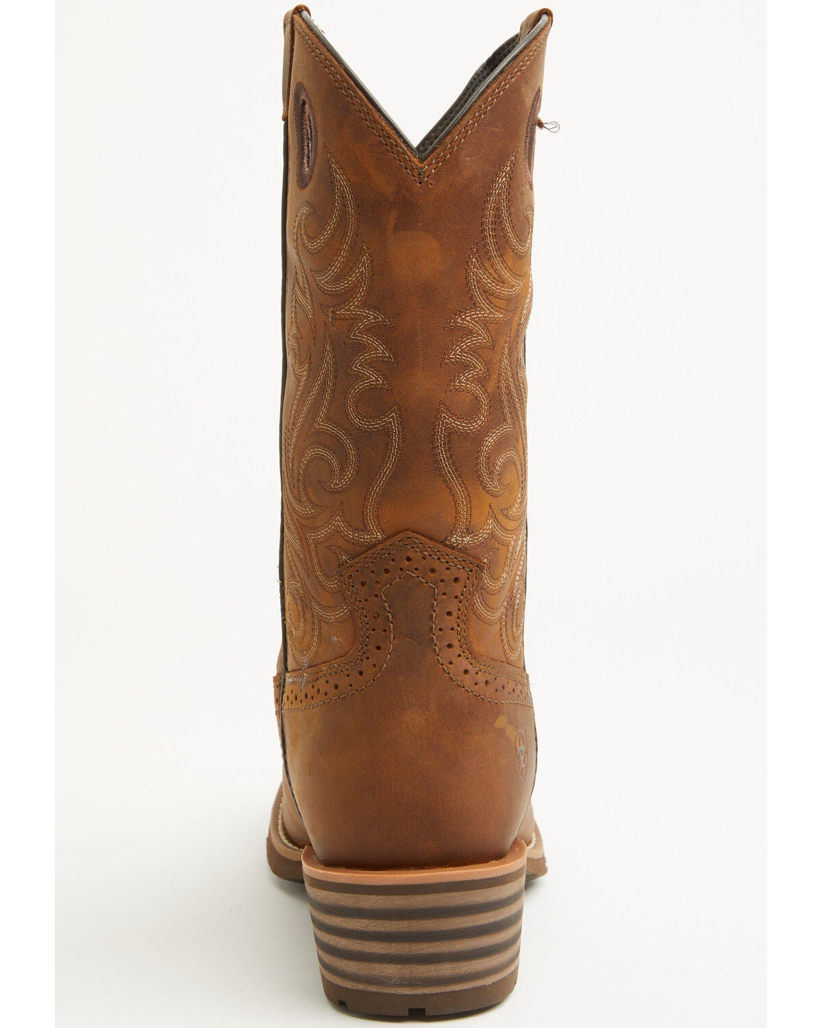 Image #5 - Ariat Men's Hybrid Roughstock Distressed Performance Western Boots - Square Toe, Brown, hi-res