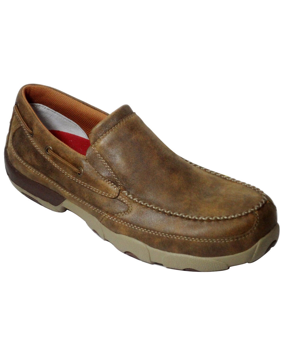 Twisted X Men's Leather Driving Moc - Composite Toe, Bomber, hi-res