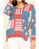 Tasha Polizzi Women's Flag Patch Pullover, Multi, hi-res