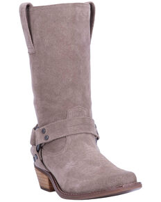 Dingo Women's Taupe Harness Moto Boots - Snip Toe, Taupe, hi-res