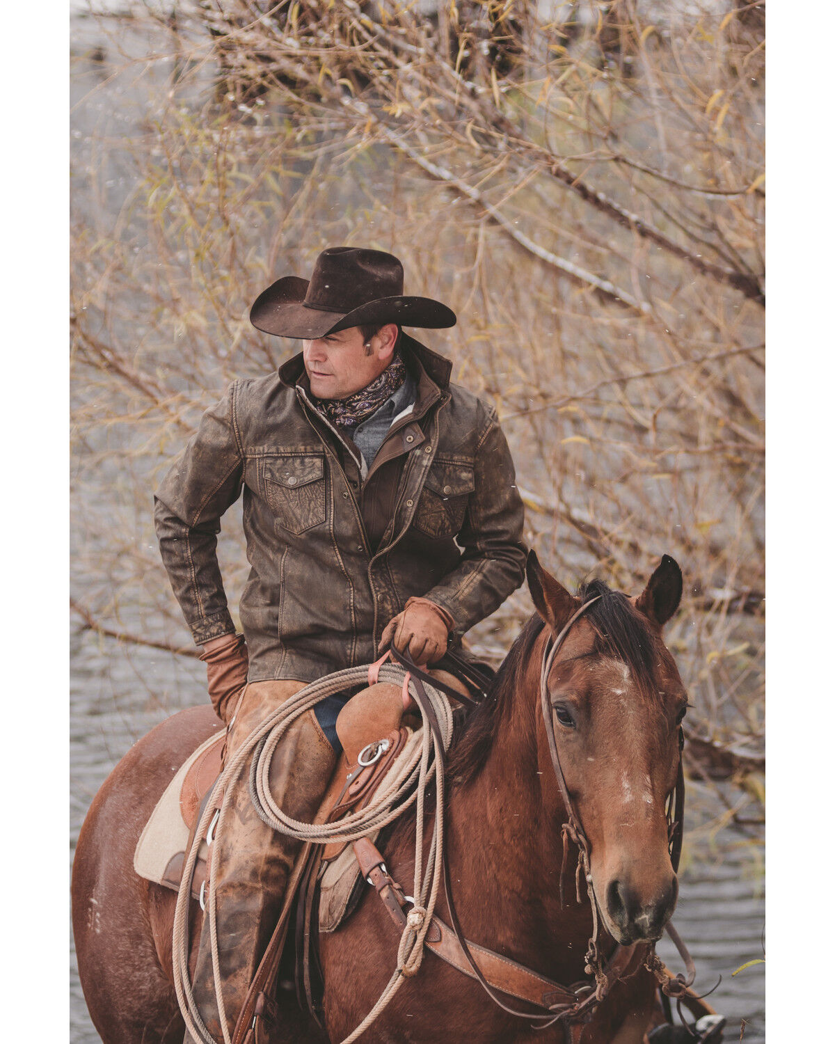 Image #4 - STS Ranchwear Men's Gray The Ranch Hand Leather Jacket, , hi-res