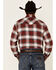 Image #4 - Ariat Men's Hillsboro Retro Large Plaid Long Sleeve Snap Western Flannel Shirt, Red, hi-res