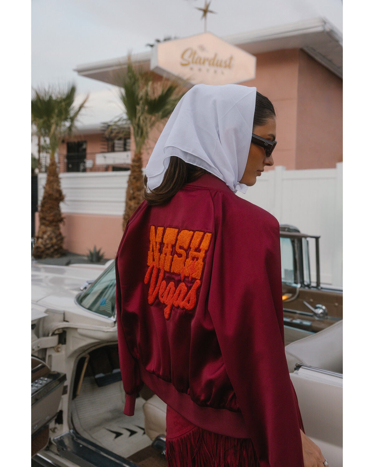 Idyllwind Women's Nash Vegas Satin Bomber, Maroon, hi-res