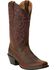 Ariat Women's Round Up Western Boots - Square Toe, Brown, hi-res