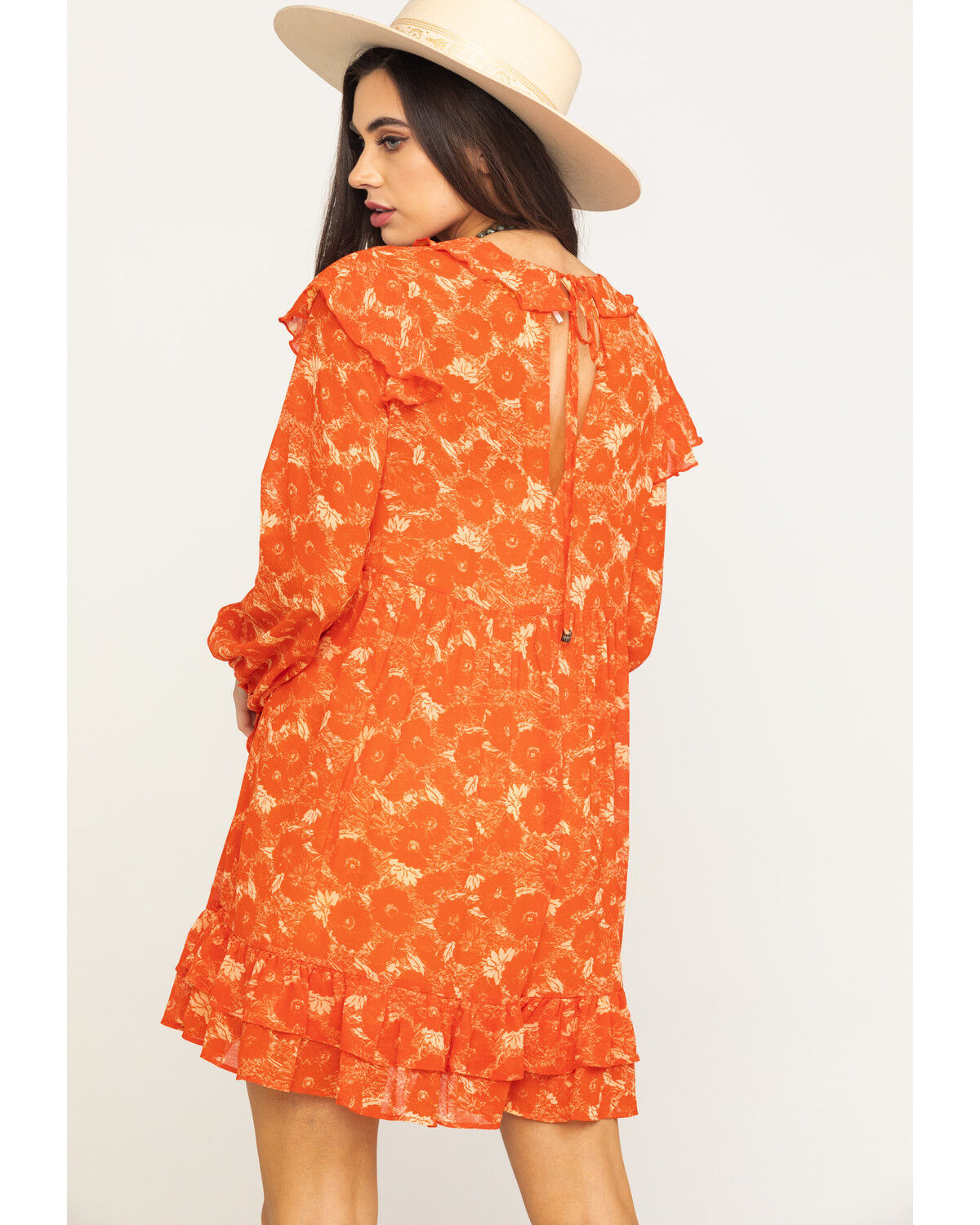 womens orange dress