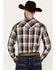 Image #5 - Ely Walker Men's Plaid Print Long Sleeve Snap Western Shirt, Brown, hi-res