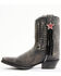 Image #3 - Laredo Women's Black Distressed Fringe Western Boots - Snip Toe, Black, hi-res