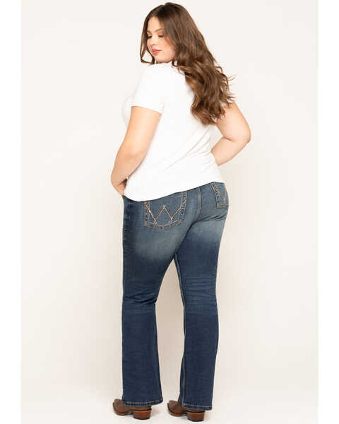 Wrangler Retro Women's Dark Mae Bootcut Jeans - Plus, Blue, hi-res