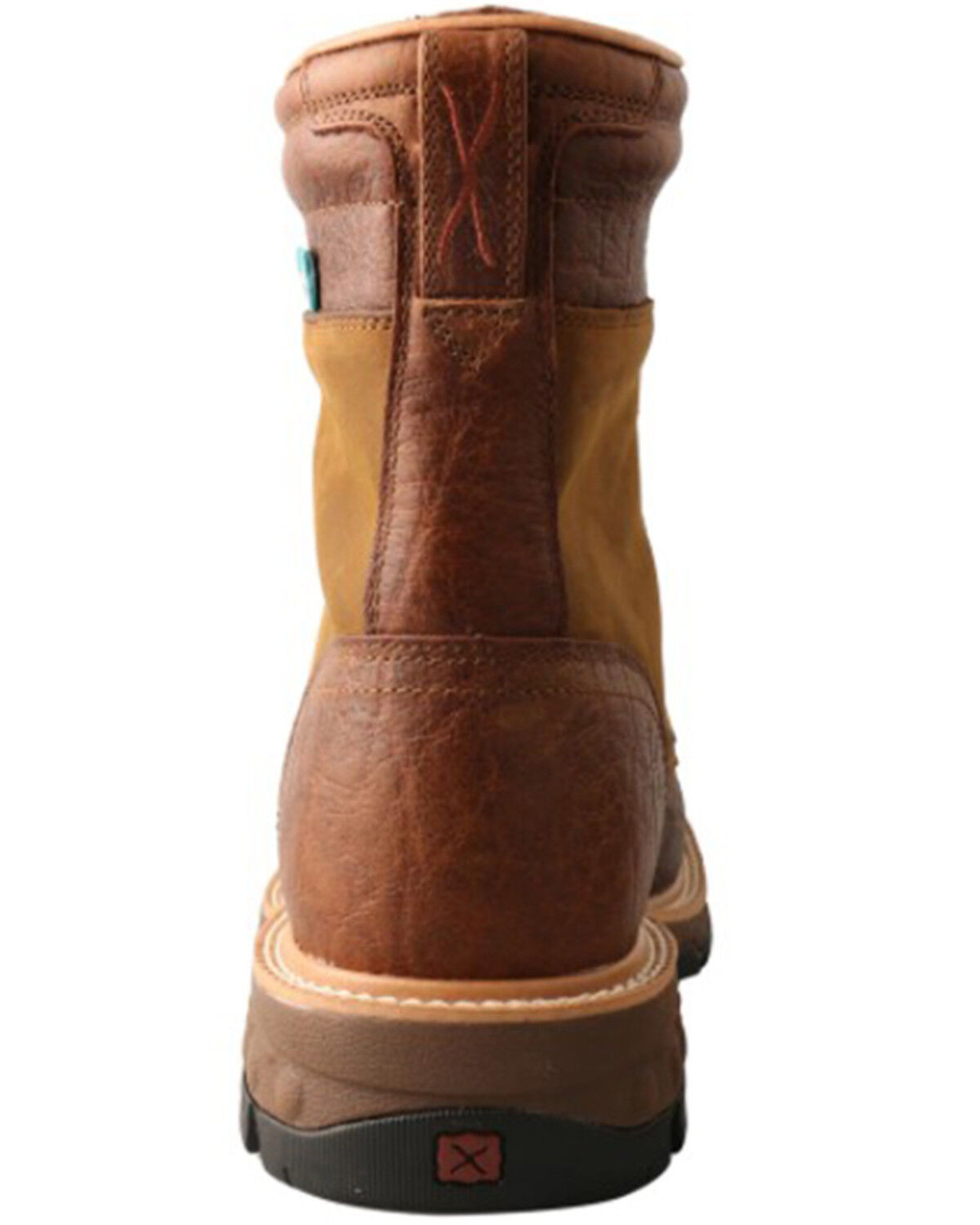 Image #5 - Twisted X Men's Cellstretch 8" Lacer Waterproof Leather Work Boots - Broad Square Toe, Brown, hi-res