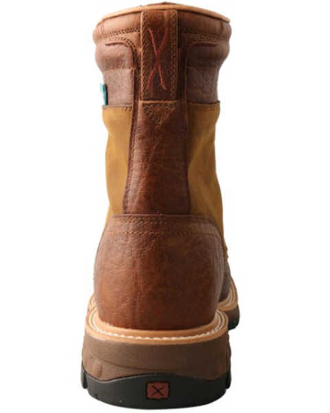 Image #5 - Twisted X Men's Cellstretch 8" Lacer Waterproof Leather Work Boots - Broad Square Toe , Brown, hi-res