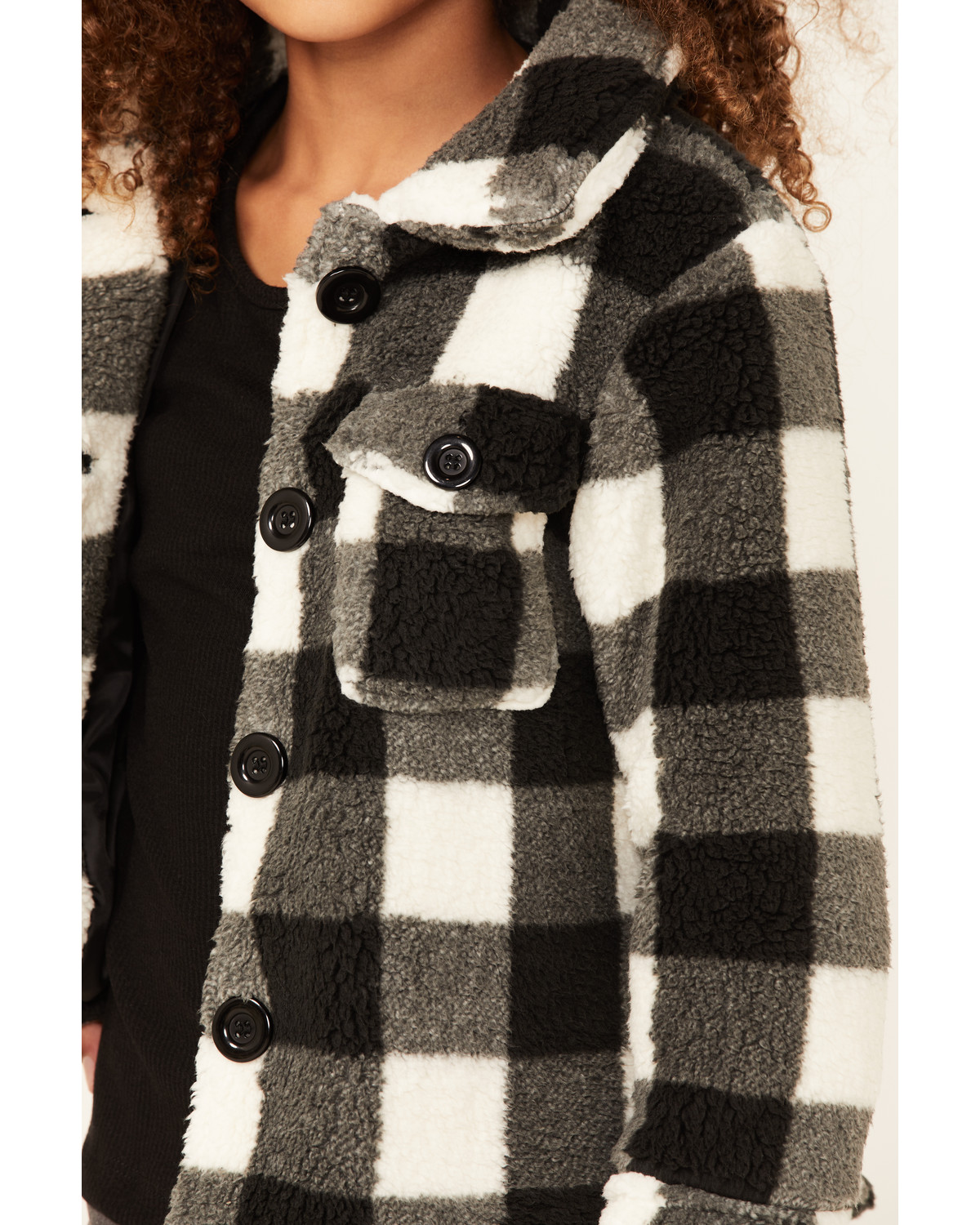 Urban Republic Girls' Plaid Sherpa Jacket Country Outfitter