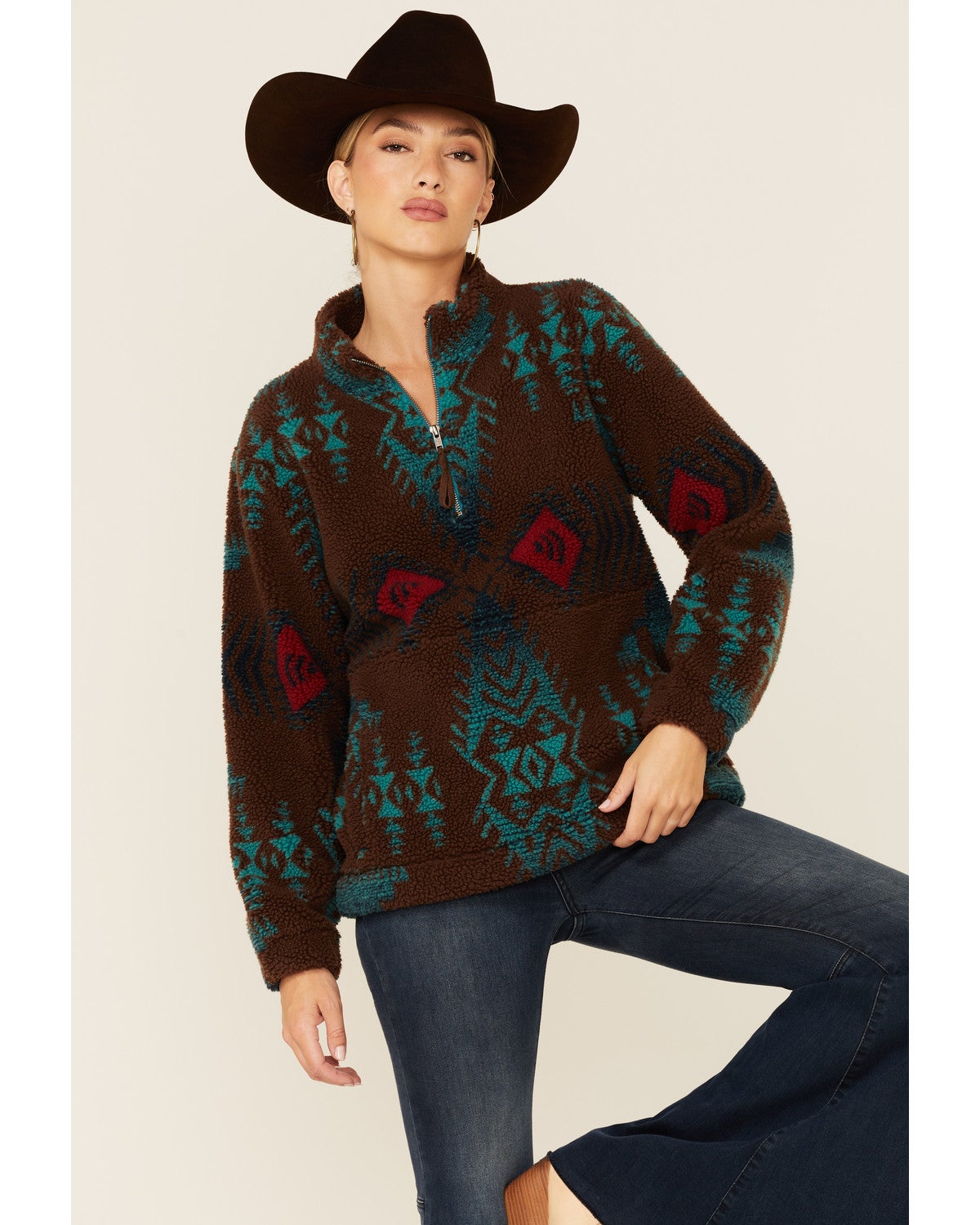 Teal Ariel Pullover Sweater 