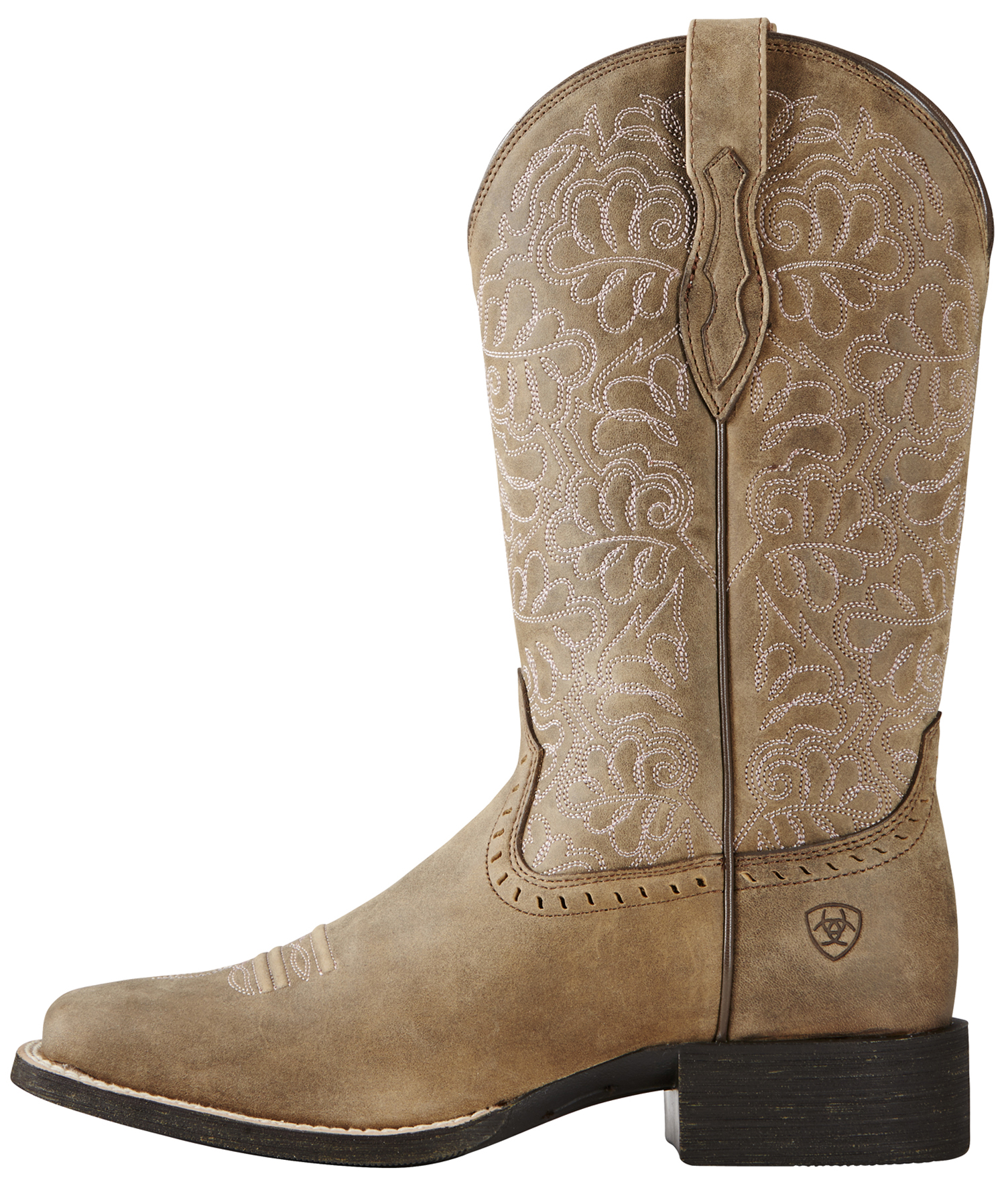 Ariat Rich Brown Round Up Remuda Cowgirl Boots - Square Toe - Country