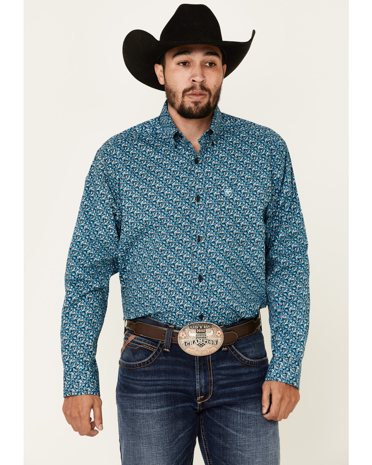 Ariat Men's Herman Stretch Paisley Print Long Sleeve ButtonDown