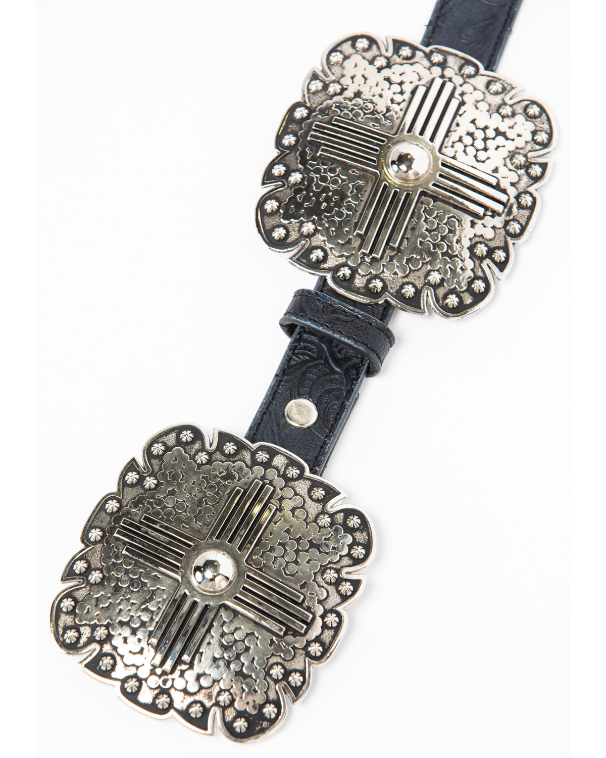 Angel Ranch Women's 1" Square Concho Leather Belt Country Outfitter