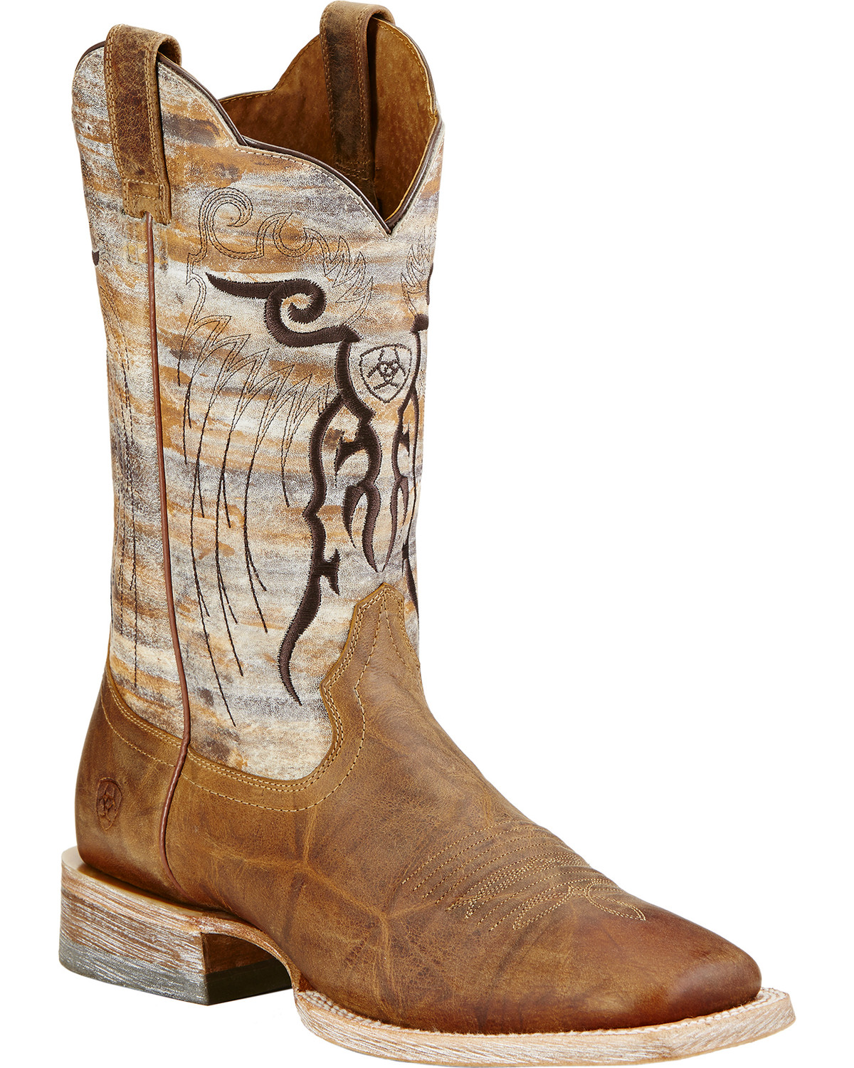 tan square toe boots