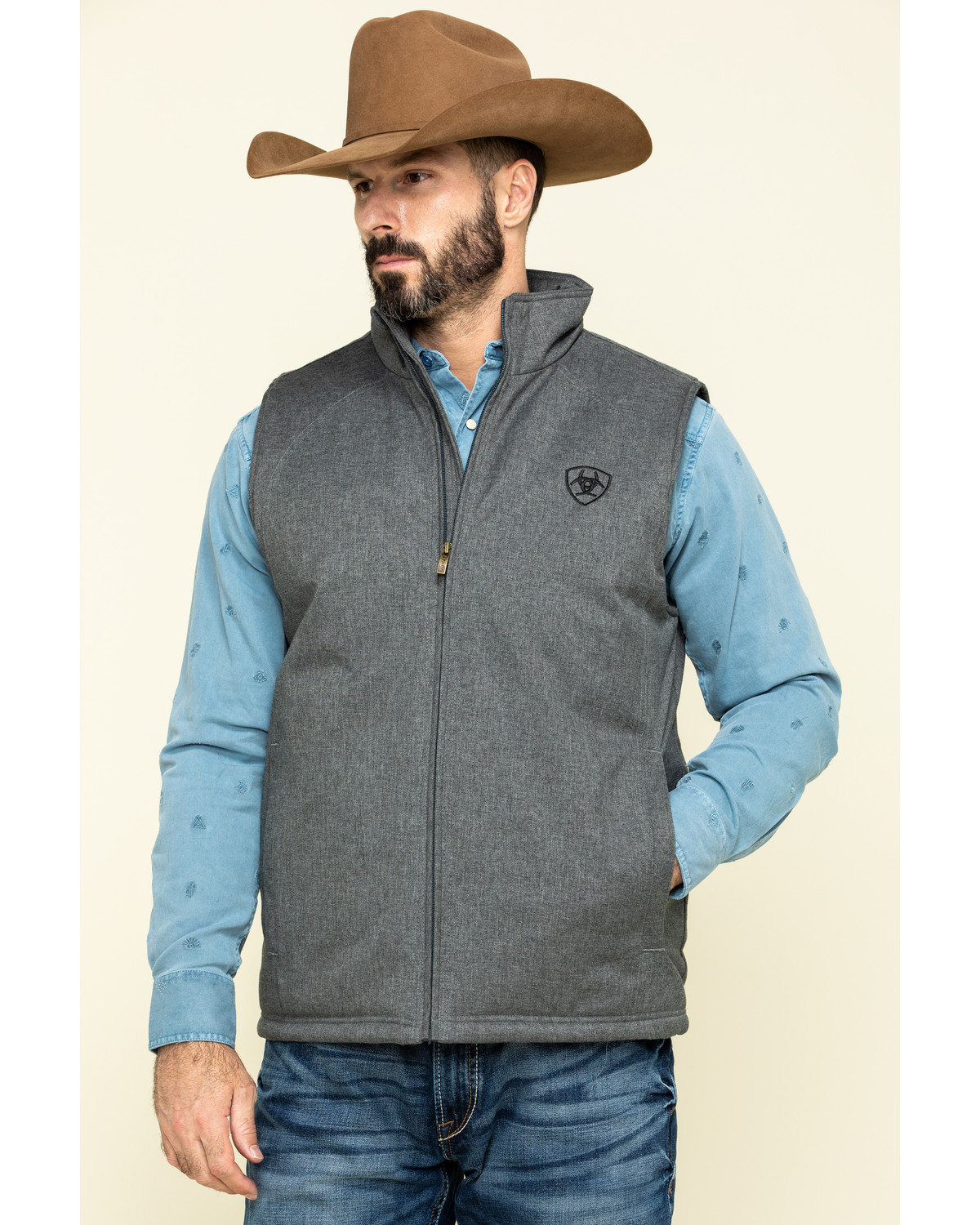 Ariat Men's Charcoal Team Vest - Country Outfitter
