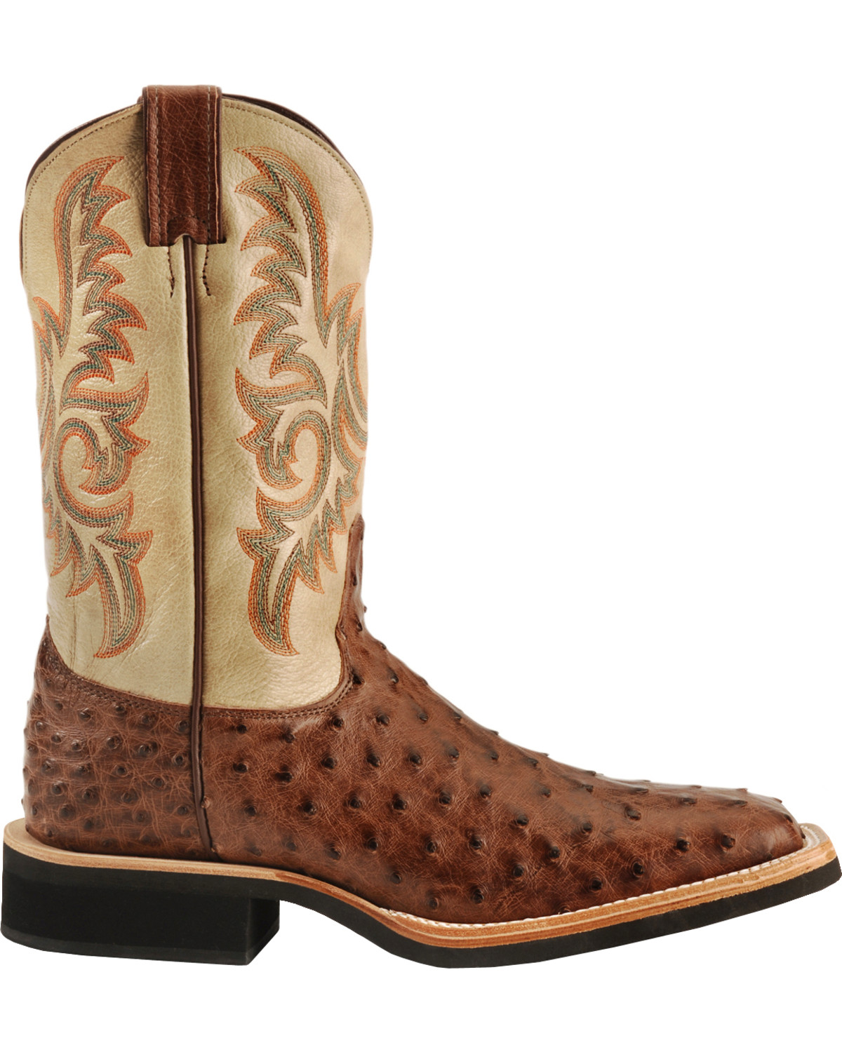 Justin AQHA Full Quill Ostrich Cowboy Boots - Square Toe - Country ...