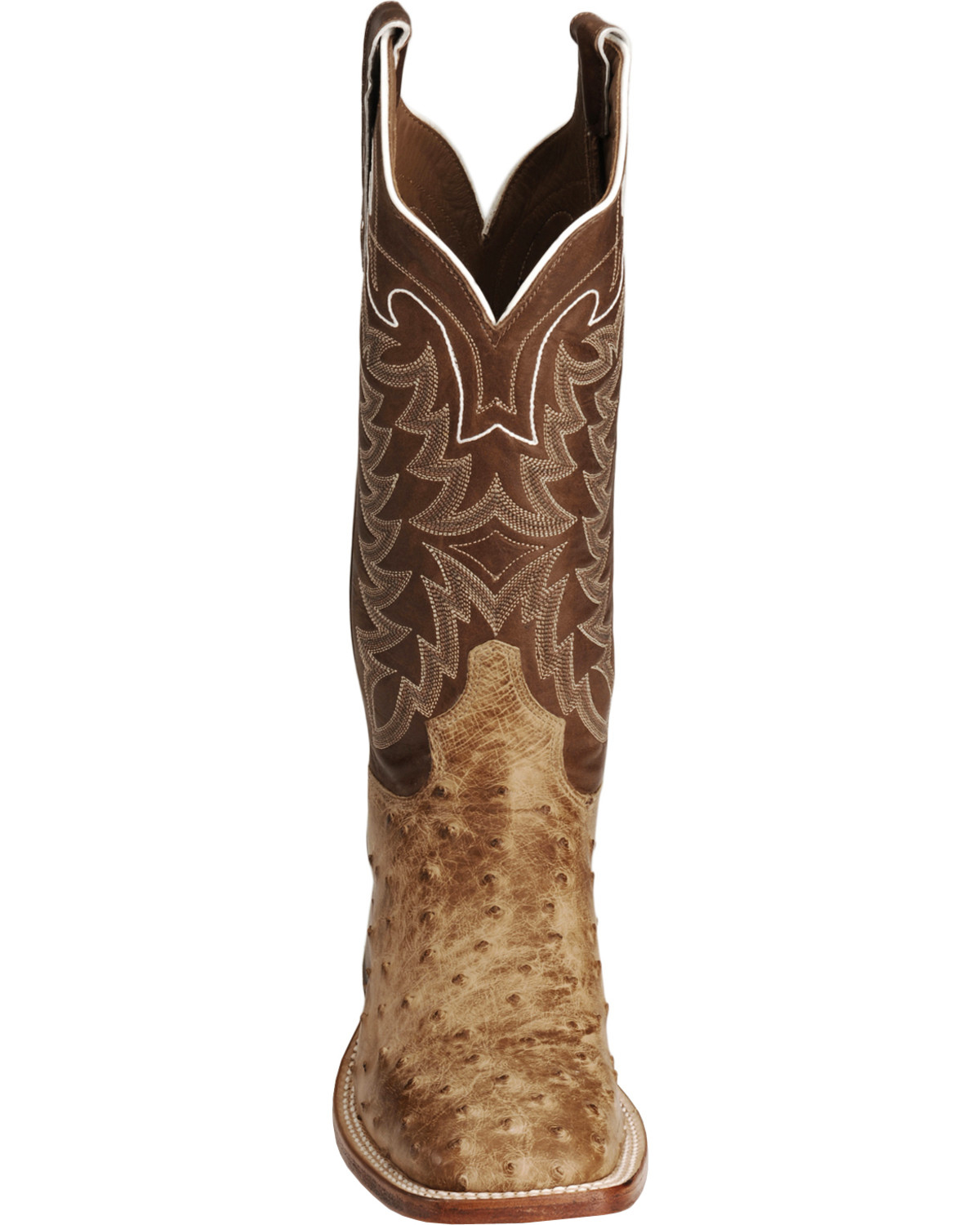 ostrich skin boots square toe
