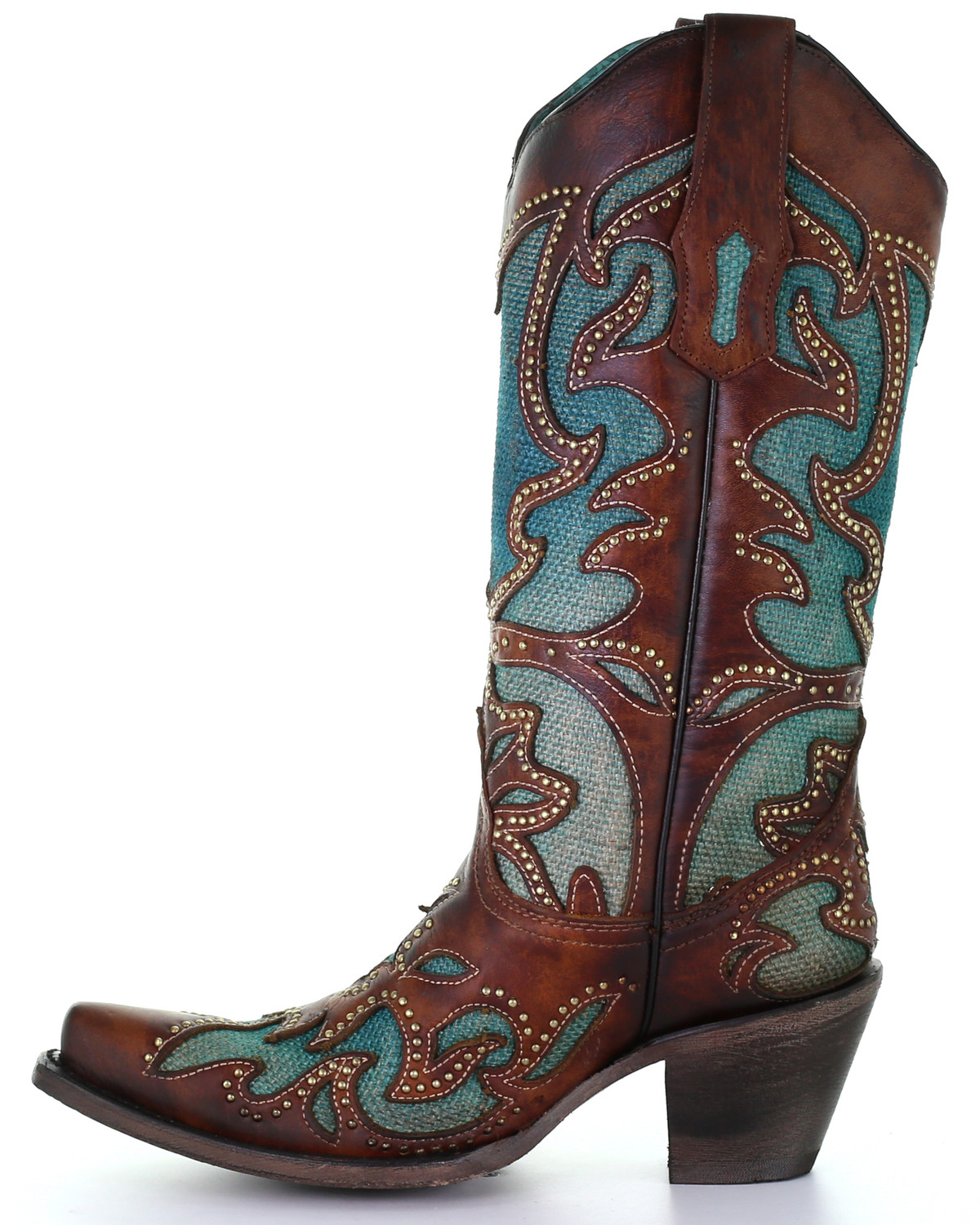 turquoise western booties