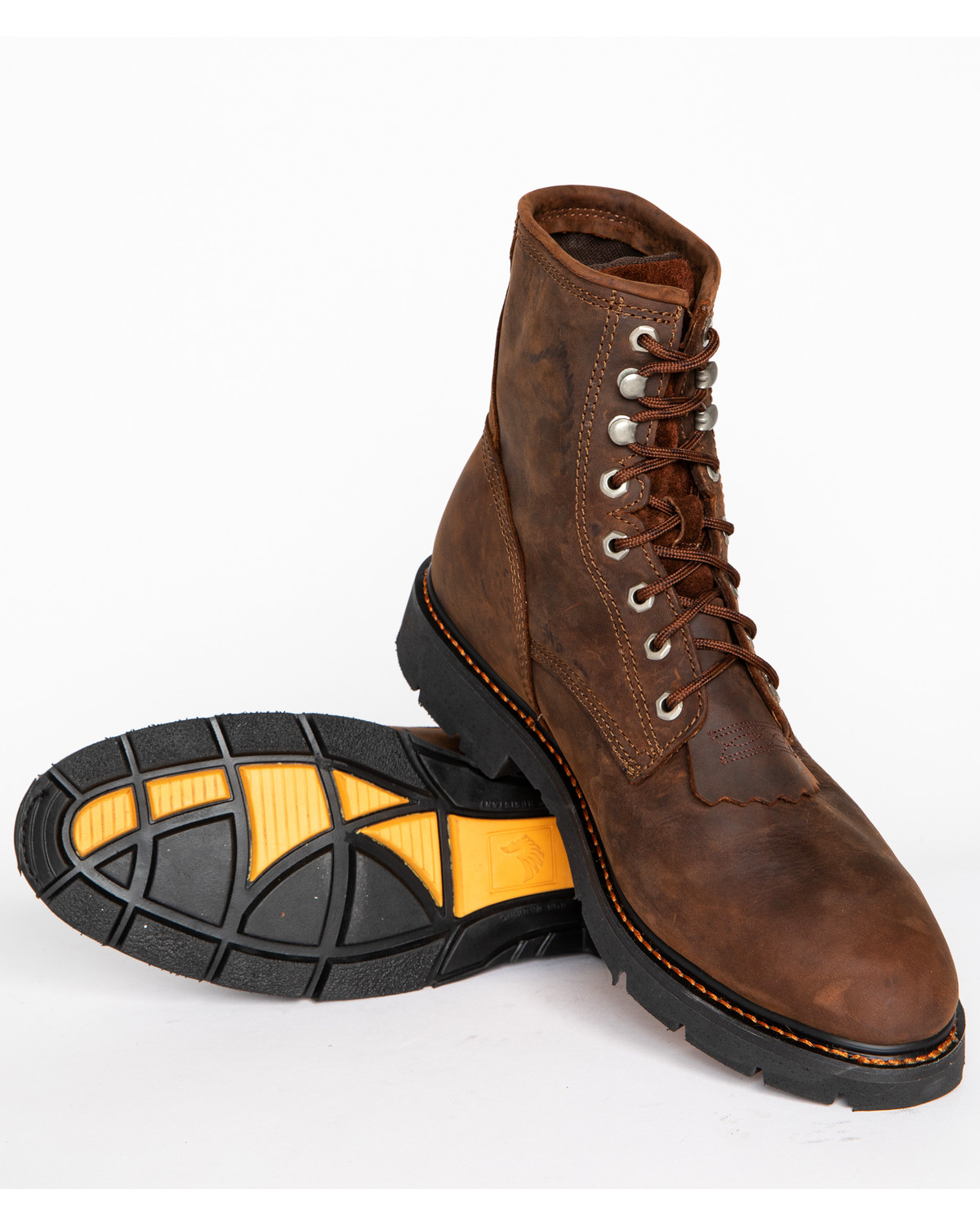 Cody James Men's 8" Waterproof LaceUp Kiltie Work Boots Round Toe